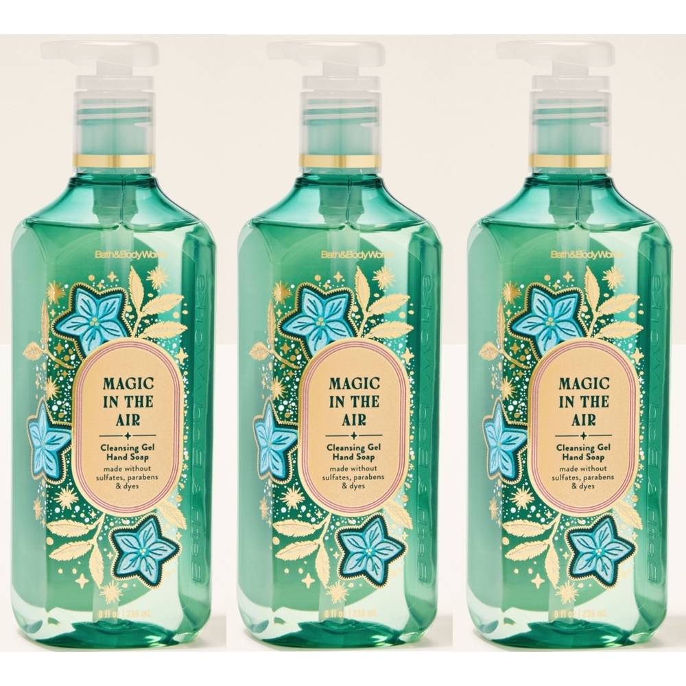 Bath & Body Works Magic in the Air Cleansing Gel Hand Soap Set of 3 NEW Rare